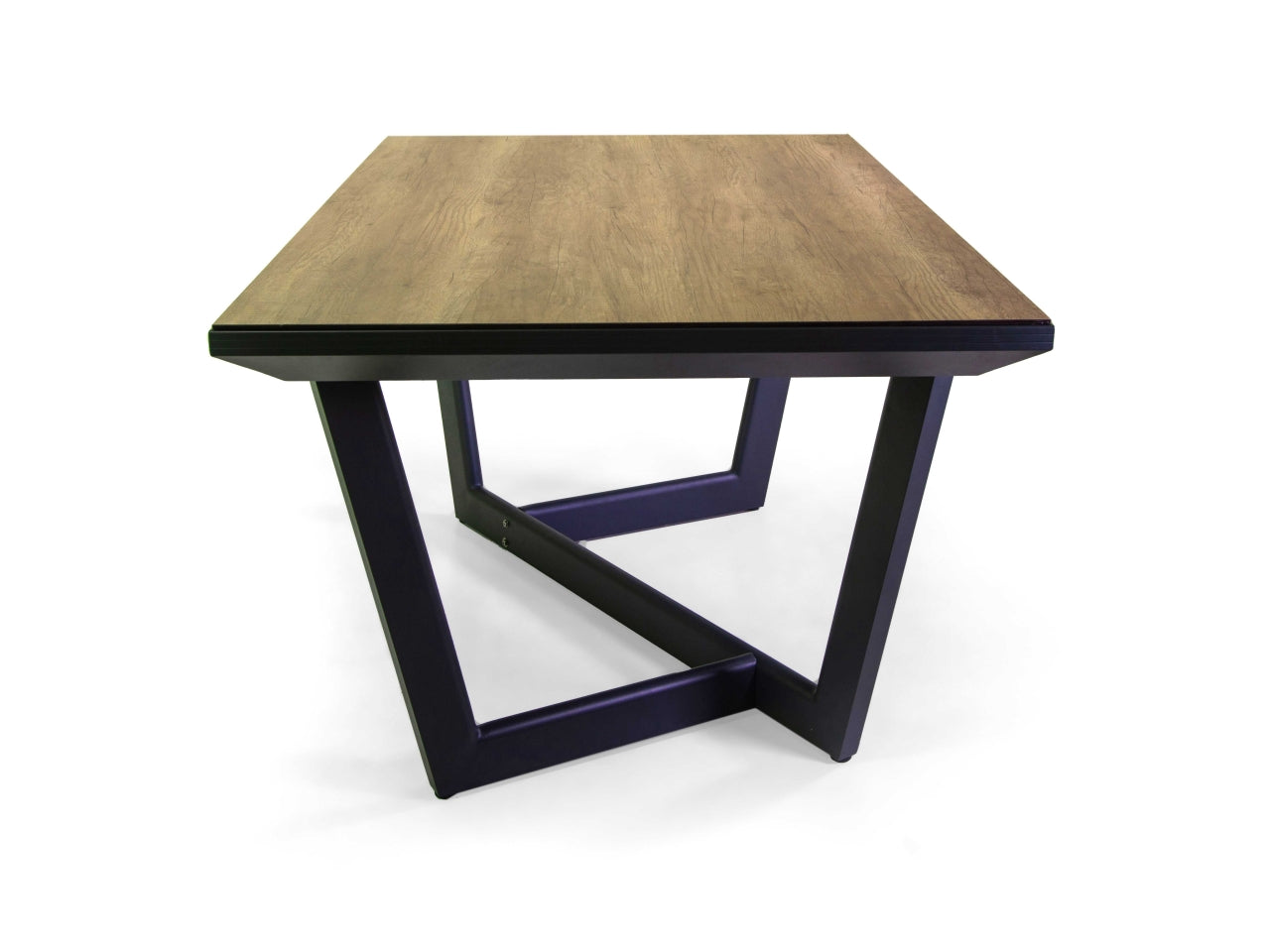 Tavolo in alluminio riverside allungabile colore antracite top in hpl 160/240x100xh.75cm