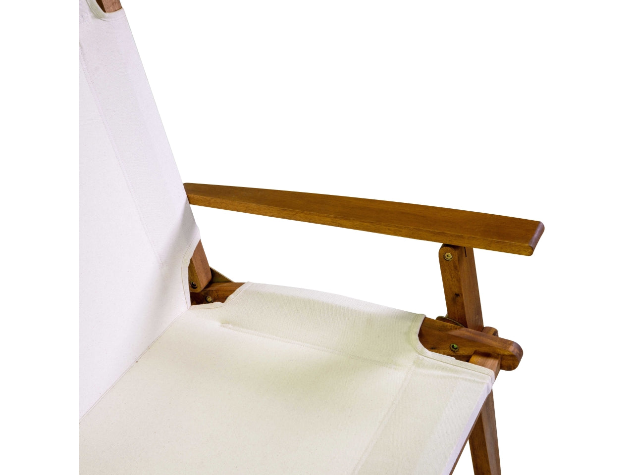 Salotto in legno e tessuto ecru' 4 pezzi, stile contemporaneo - Vacchetti