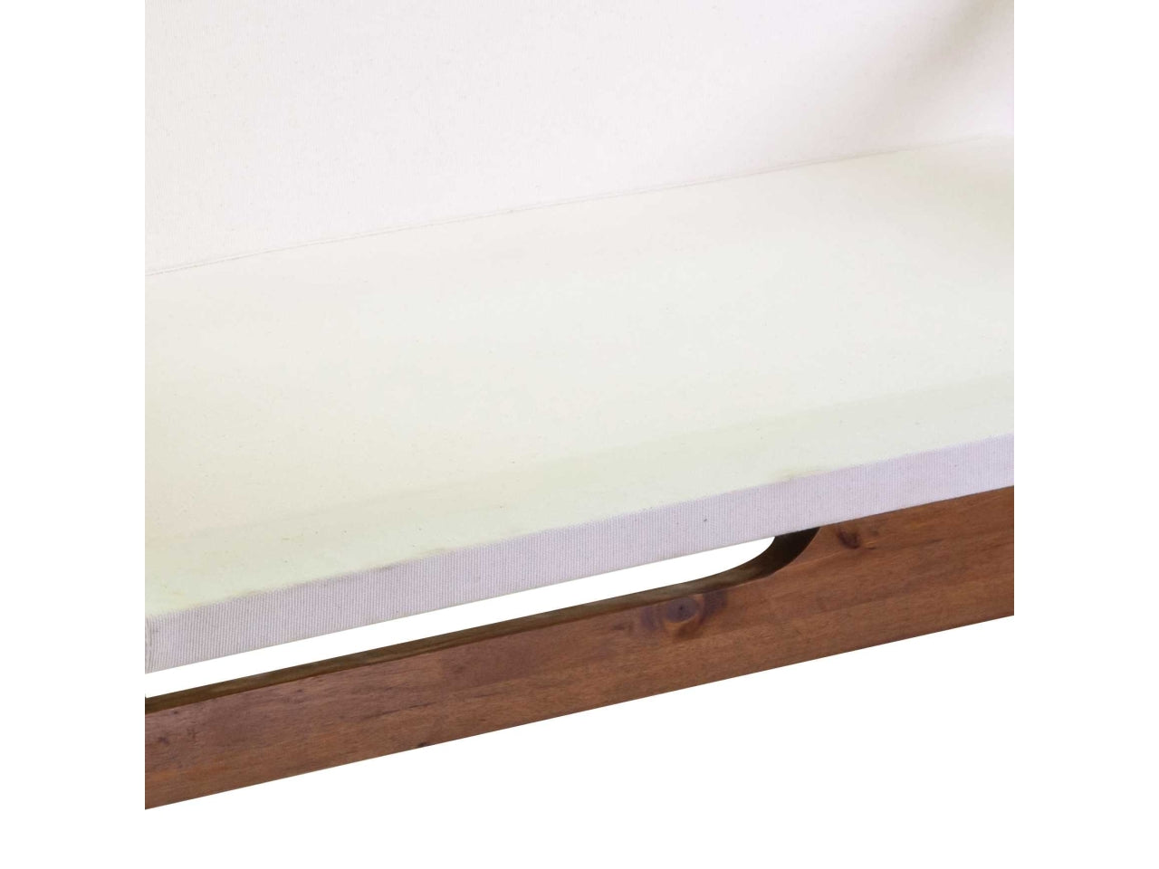 Salotto in legno e tessuto ecru' 4 pezzi, stile contemporaneo - Vacchetti