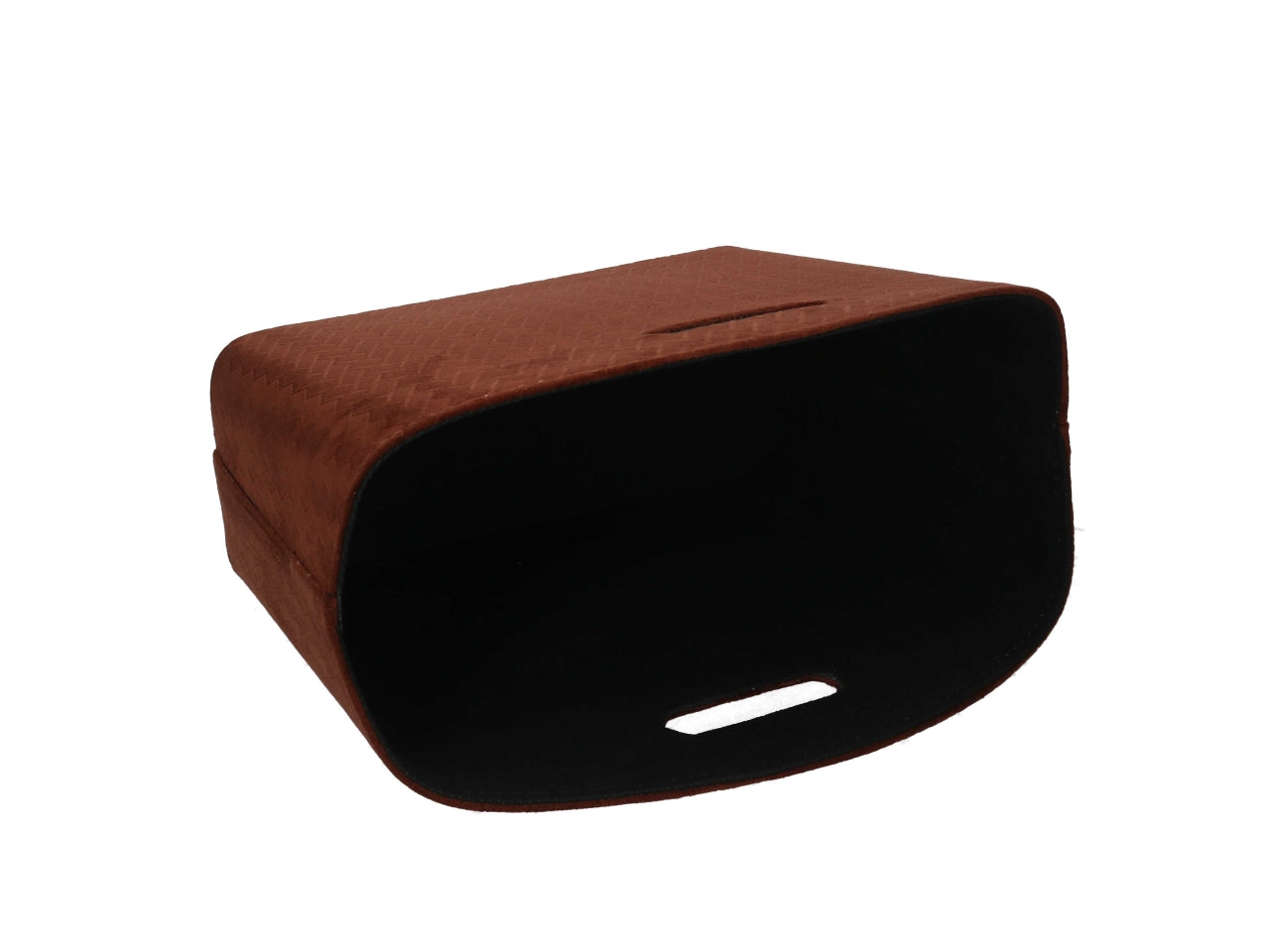 Portariviste in velluto marrone intrecciato stile vintage 33,5x25,5x15,5 cm â Vacchetti