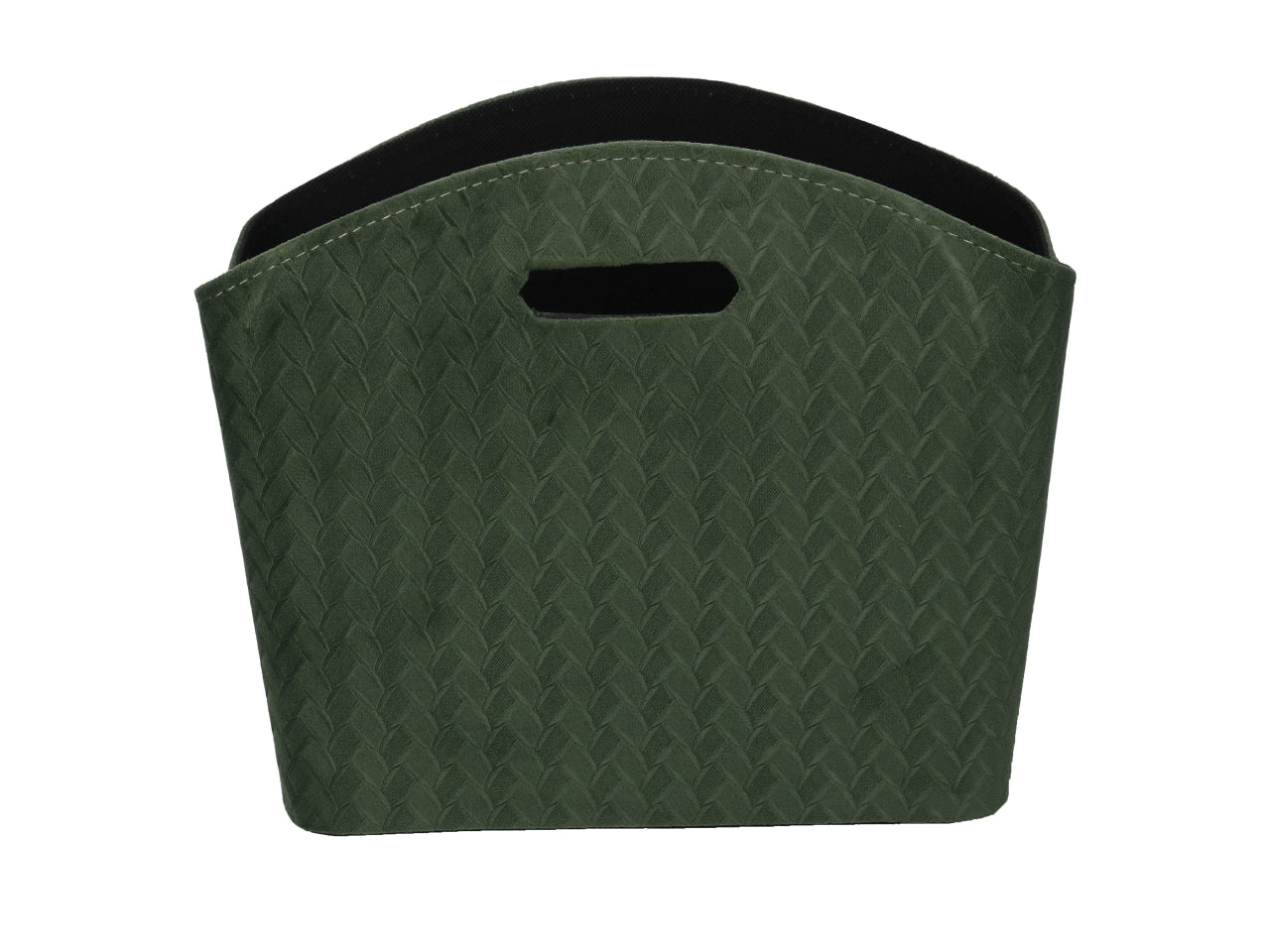 Portariviste in velluto verde intrecciato stile vintage 33,5x25,5x15,5 cm â Vacchetti