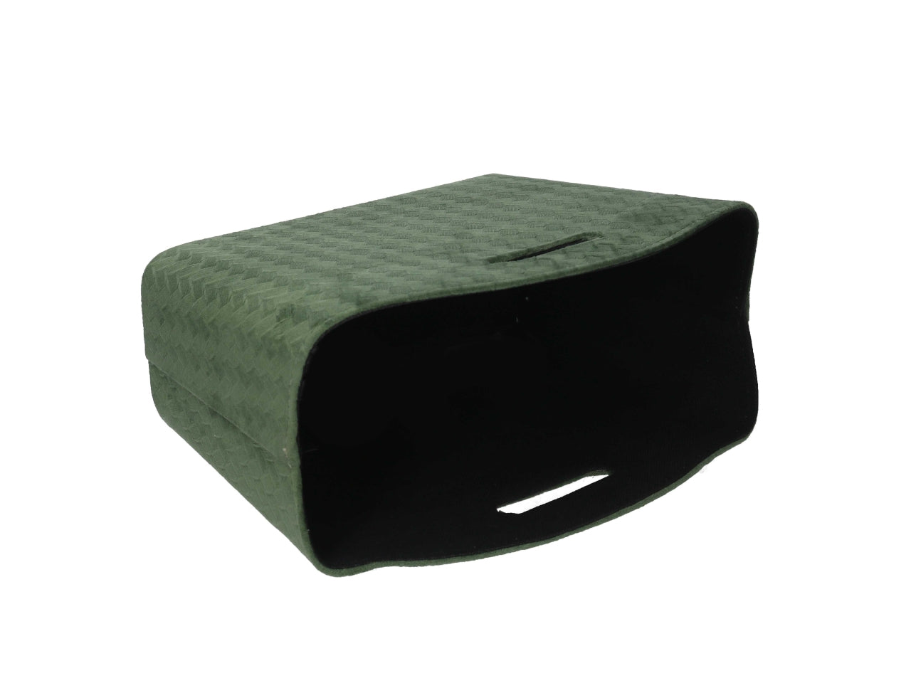 Portariviste in velluto verde intrecciato stile vintage 33,5x25,5x15,5 cm â Vacchetti