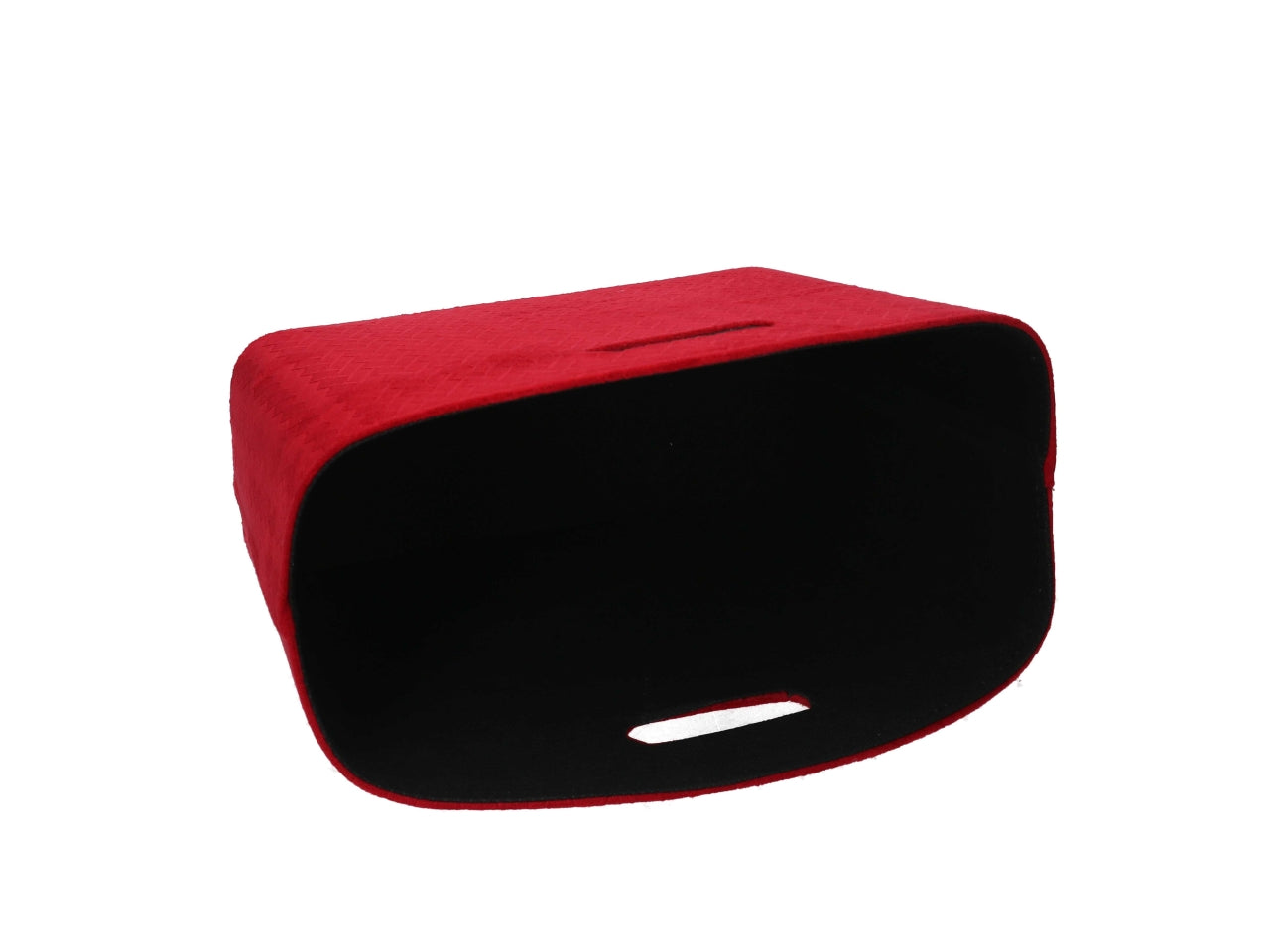 Portariviste in velluto rosso intrecciato stile vintage 33,5x25,5x15,5 cm â Vacchetti