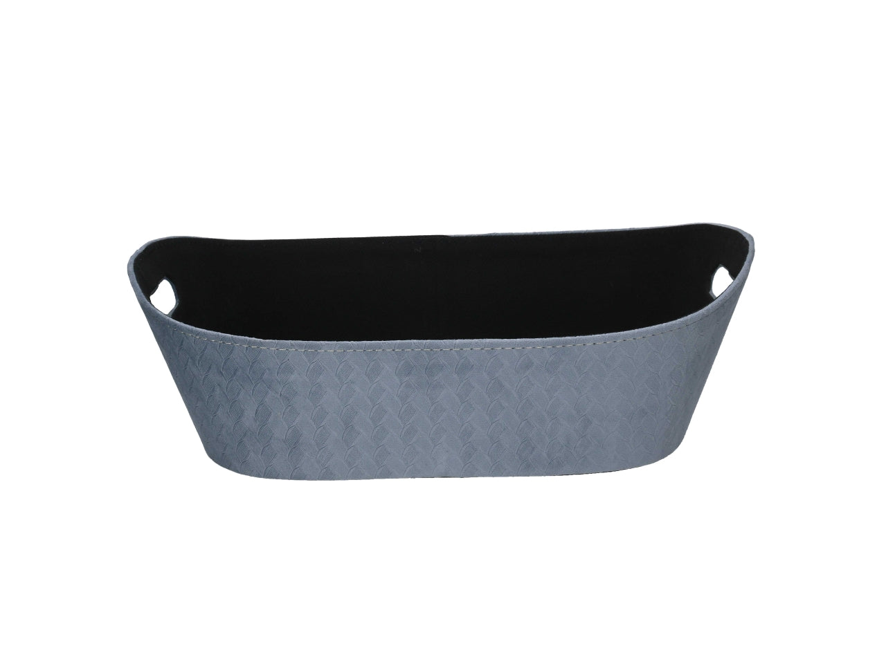 Cesta in velluto carta da zucchero effetto intrecciato 45x30x14 cm - Vacchetti