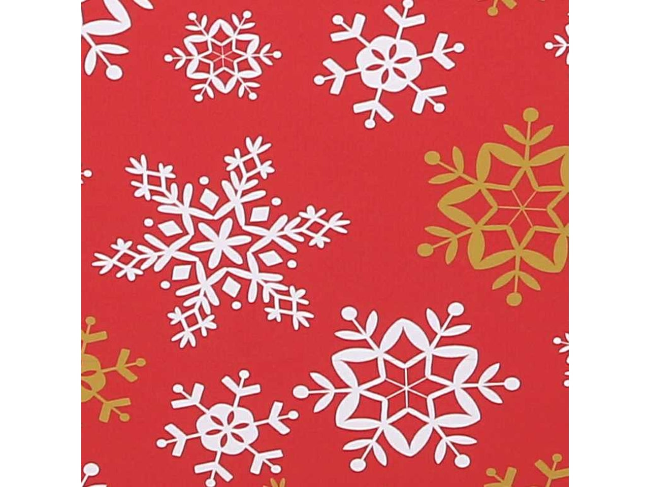 Cesta natalizia in cartone rosso fiocchi di neve 38x27x15cm - Vacchetti
