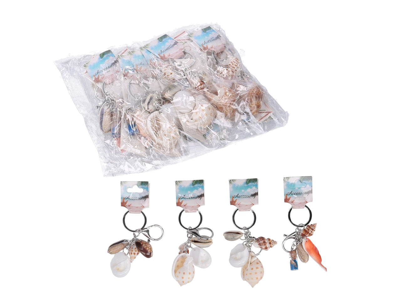 Portachiavi mare conchiglia assortiti $