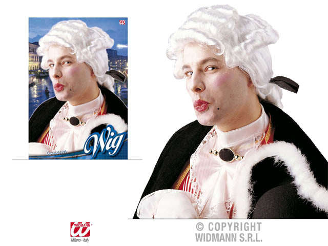 Parrucca casanova bianca