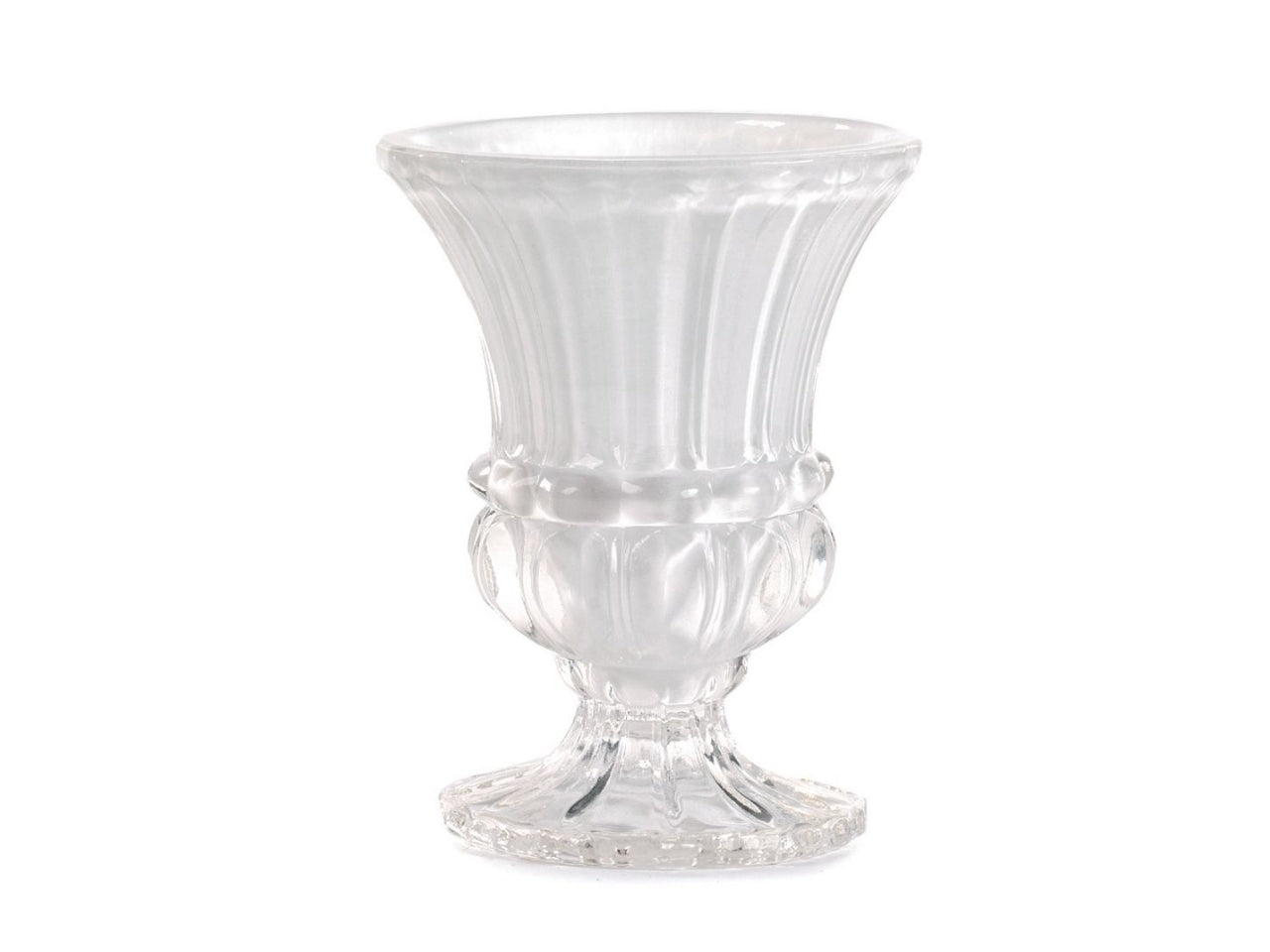 Coppetta bomboniera in vetro bianco stile classico 8x10,5 cm - Viminbox
