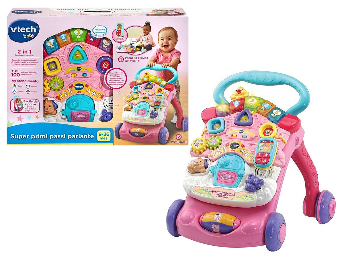 Vtech baby super primi passi parlante 2 in 1 rosa