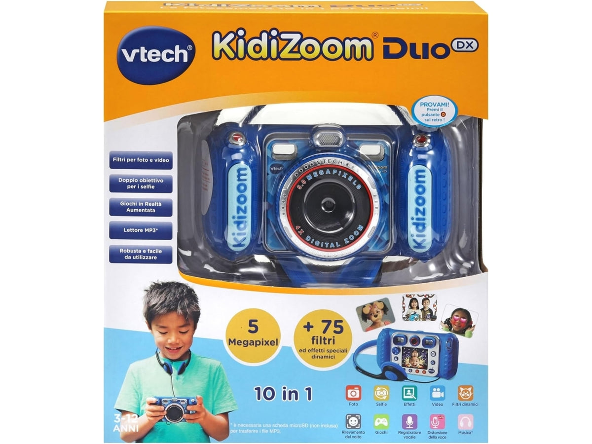 Vtech macchina fotografica per bambini kidizzom duo dx blu $