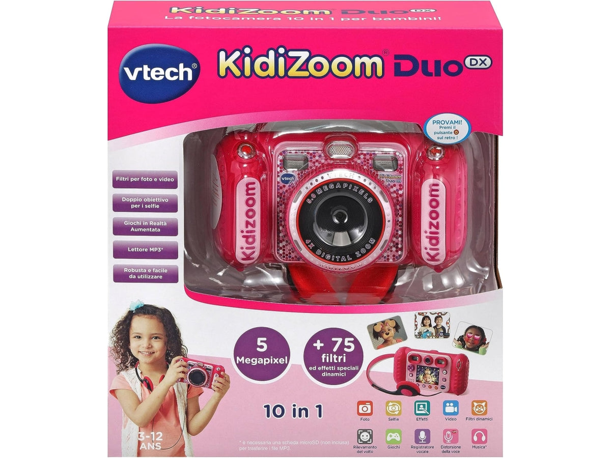 Vtech macchina fotografica per bambini kidizzom duo dx rosa $