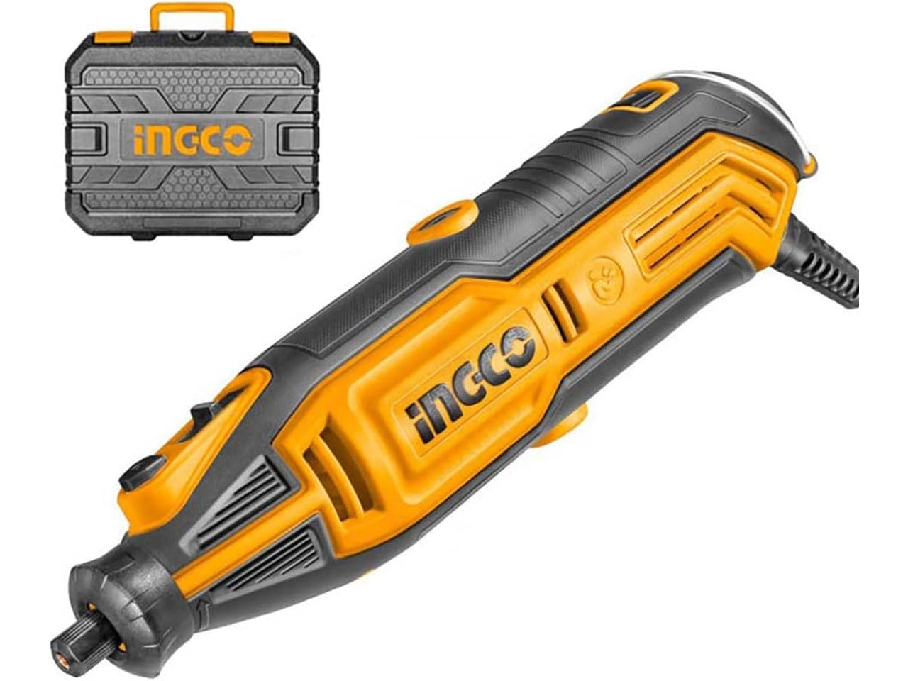 Minismerigliatrice con valigetta e 109 accessori,130W, velocità variabile, Ingco