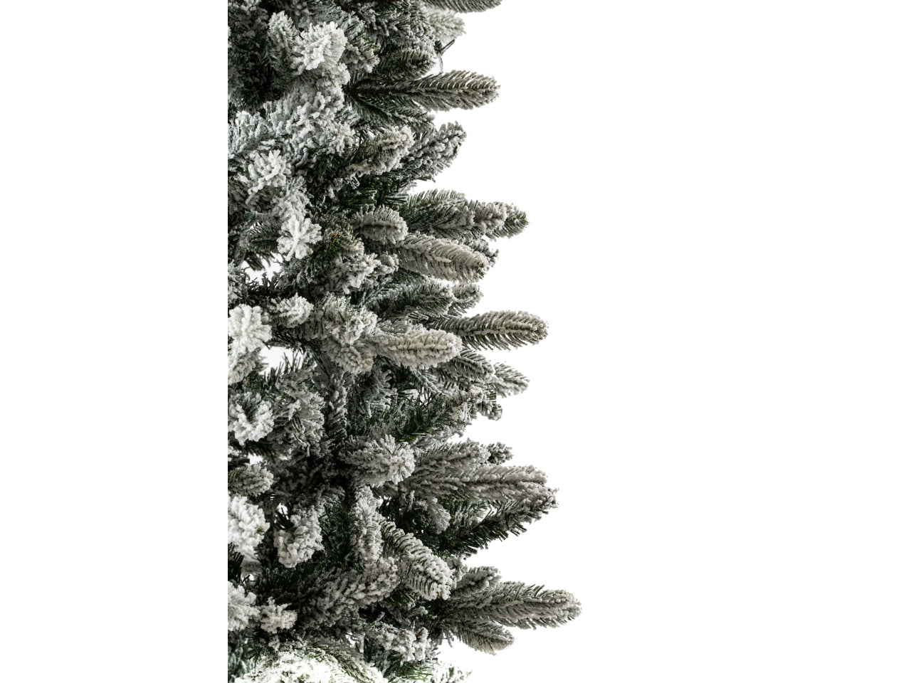 Albero valtellina innevato 180cm diametro 65cm 654 rami, montaggio ad ombrello
