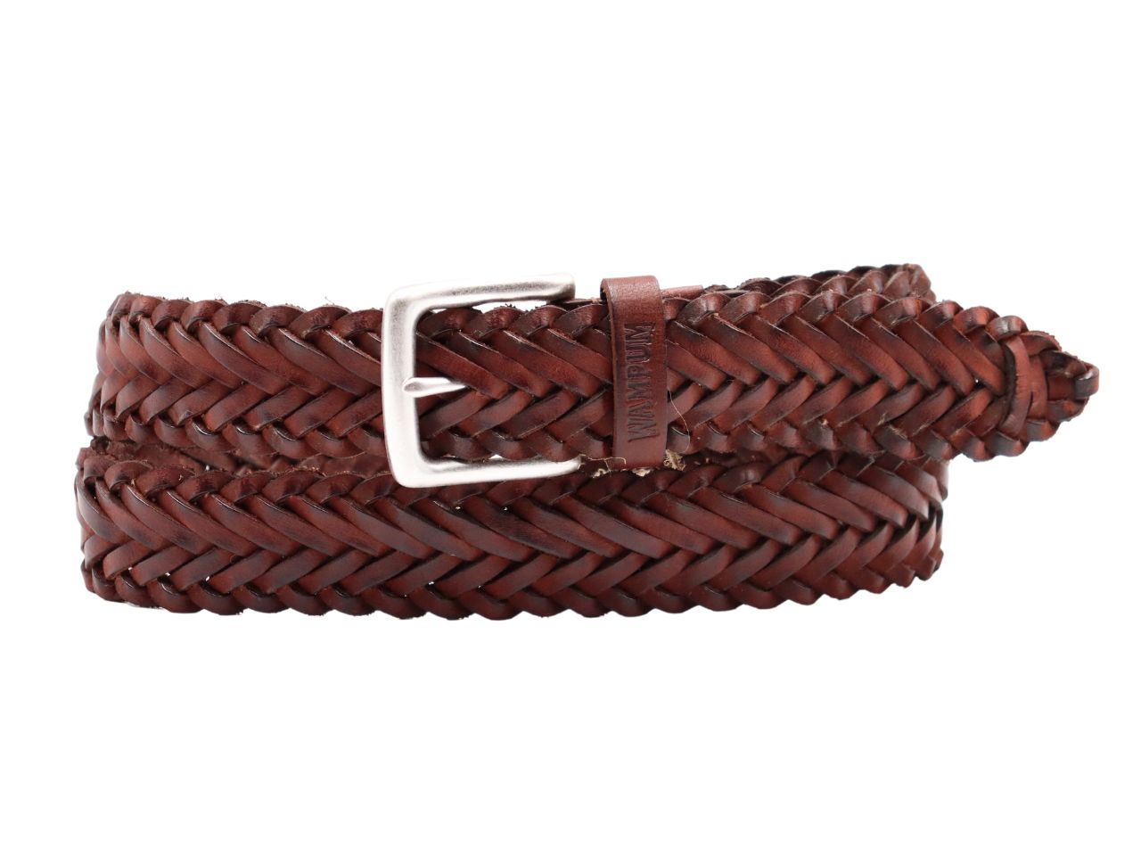 Cintura uomo in pelle wampum tabacco