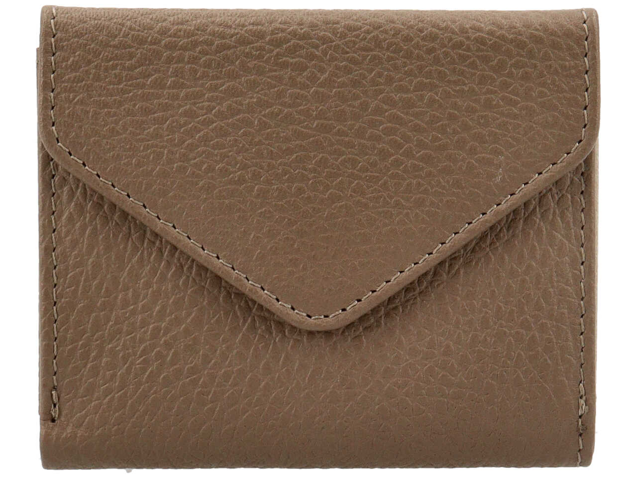 Portafoglio donna Coconuda in vera pelle tortora 8,5x10,5x3 cm