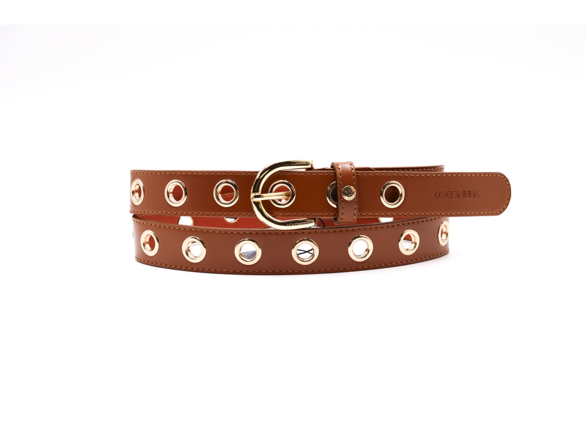 Cintura donna coconuda cognac