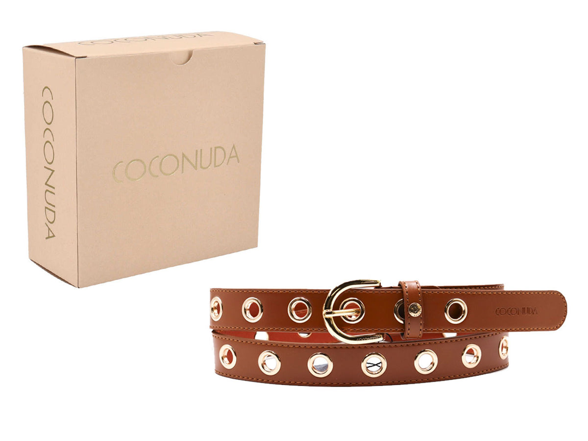Cintura donna coconuda cognac