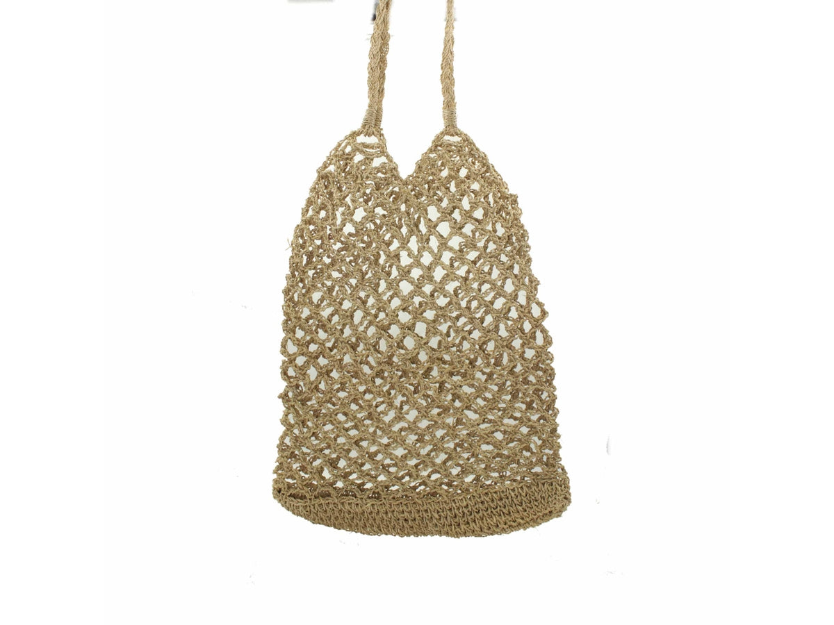 Borsa mare macrame in seagrass naturale macramè 40x49 cm - Missander $
