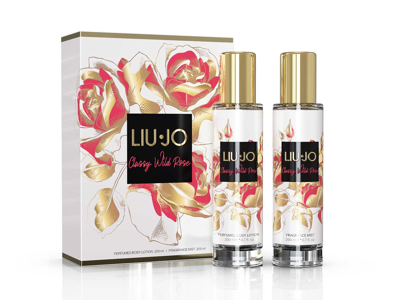 Liu jo class wild rose confezione con body lotion da 200ml + fragrance mist da 200ml