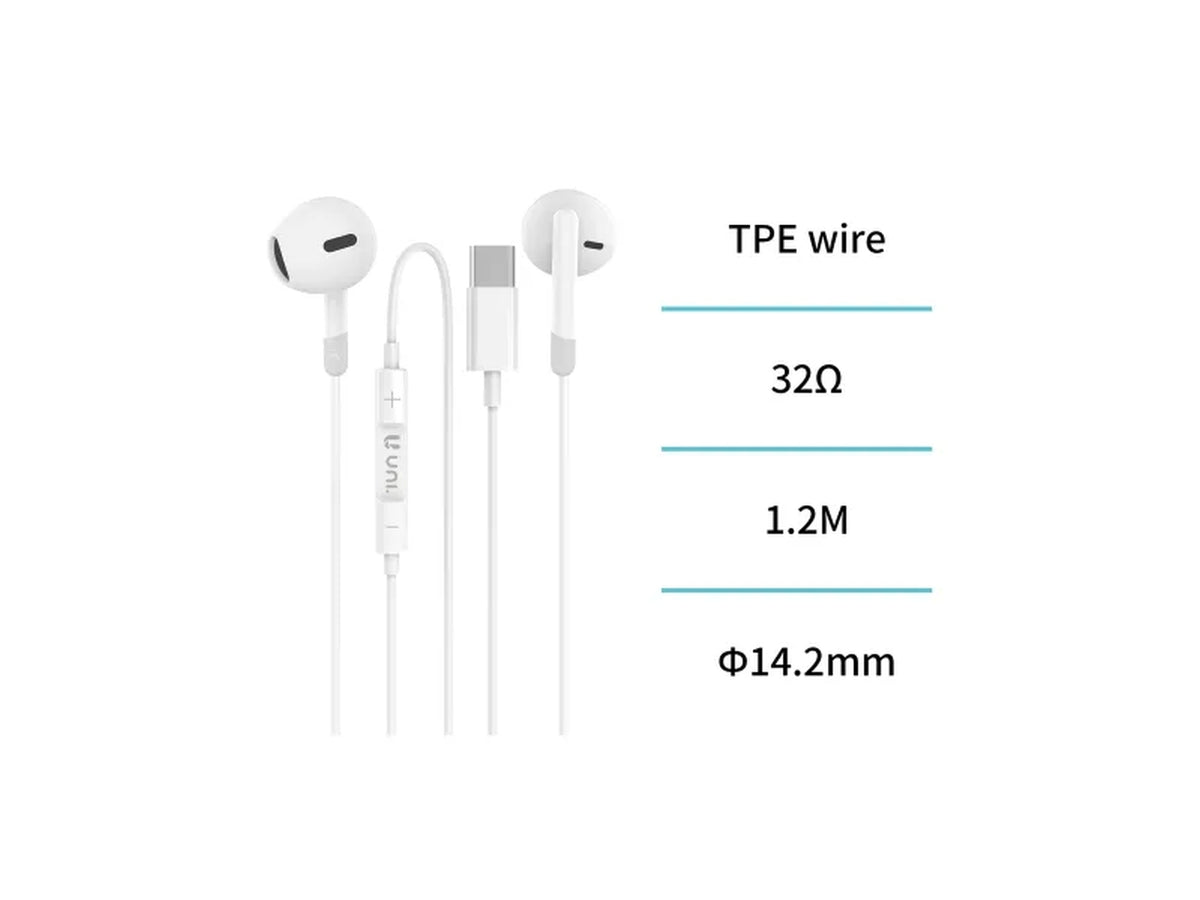 Auricolari cablati semi-in-ear con interfaccia Type-C e microfono CE