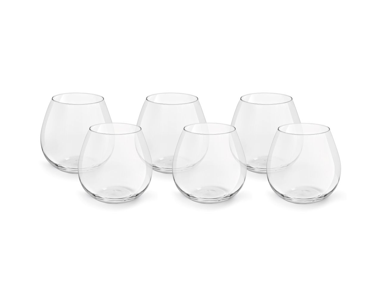 Bicchieri acqua 470cc in vetro trasparente - la confezione comprende 6 bicchieri