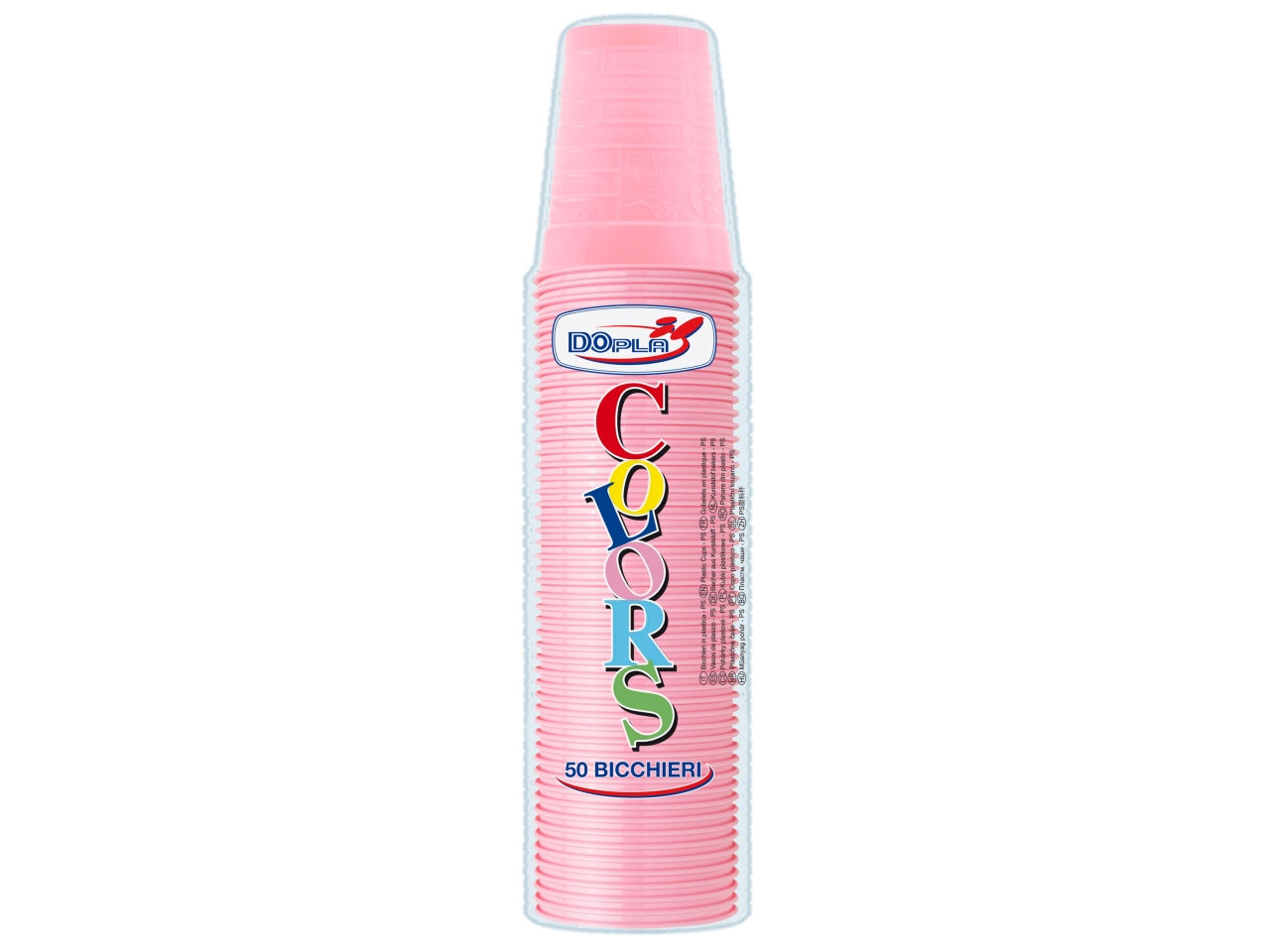 Bicchieri monouso rosa in plastica 50 pezzi - Dopla