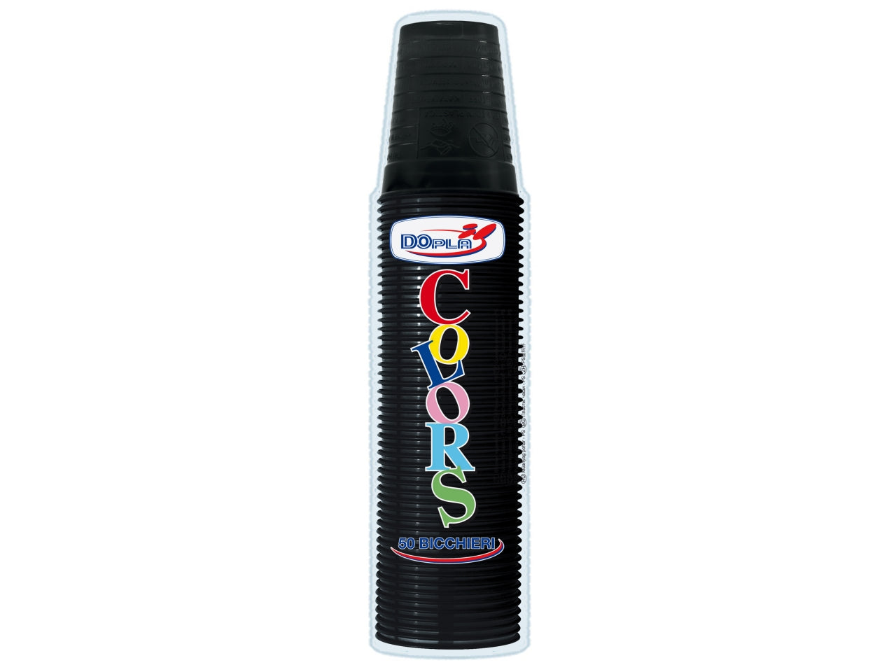 Bicchieri 200ml nero - confezione da 50 bicchieri