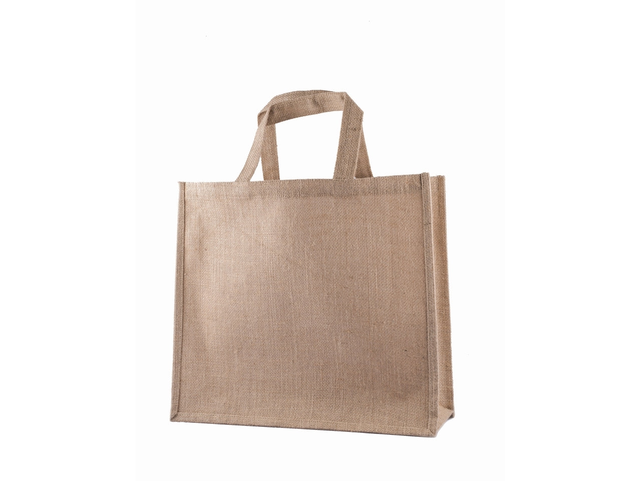 Shopper in juta colore naturale stile country con manici 22x12x19 cm