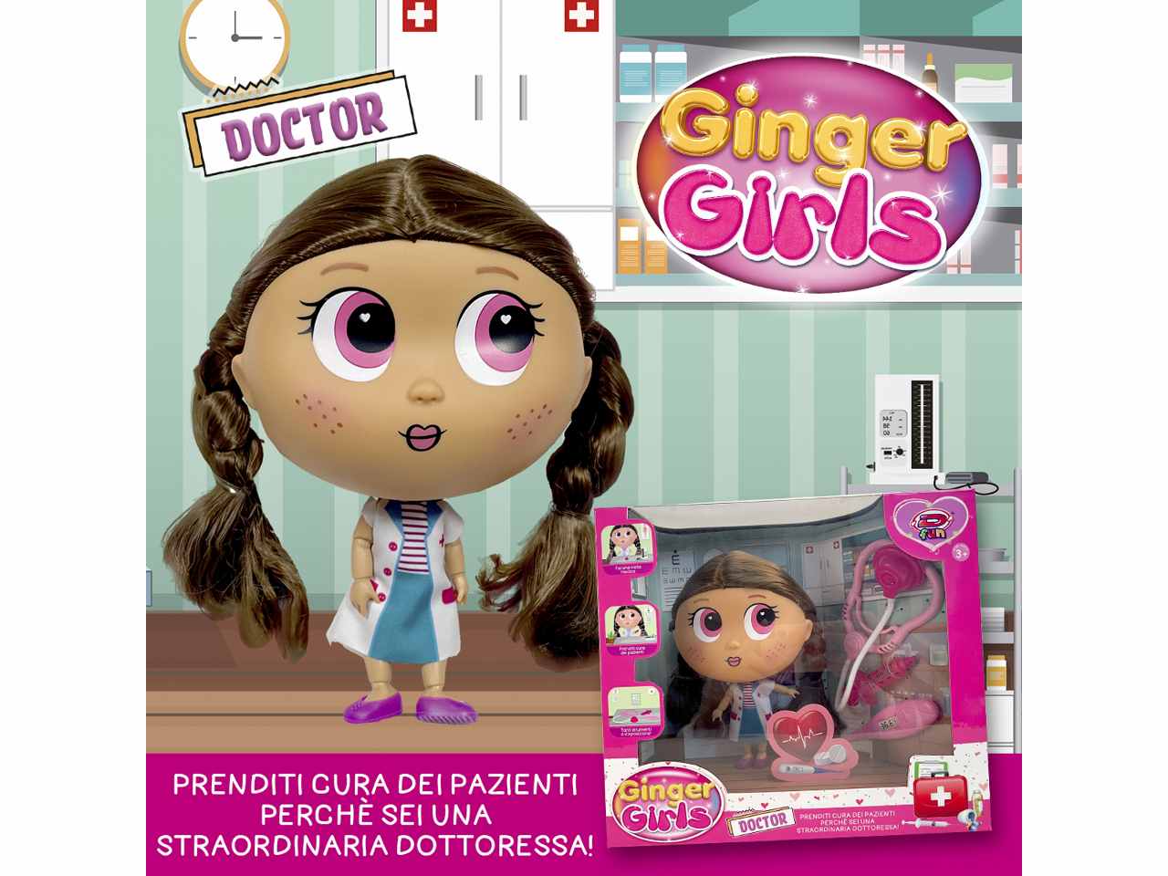 Bambola ginger girl travel dip76516