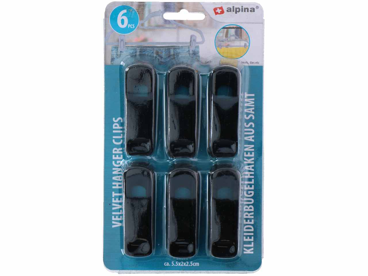 Alpina accessori per vestiti 6 pezzi 5,5x2x2,5cm