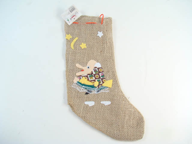 Calza Befana 28cm in juta