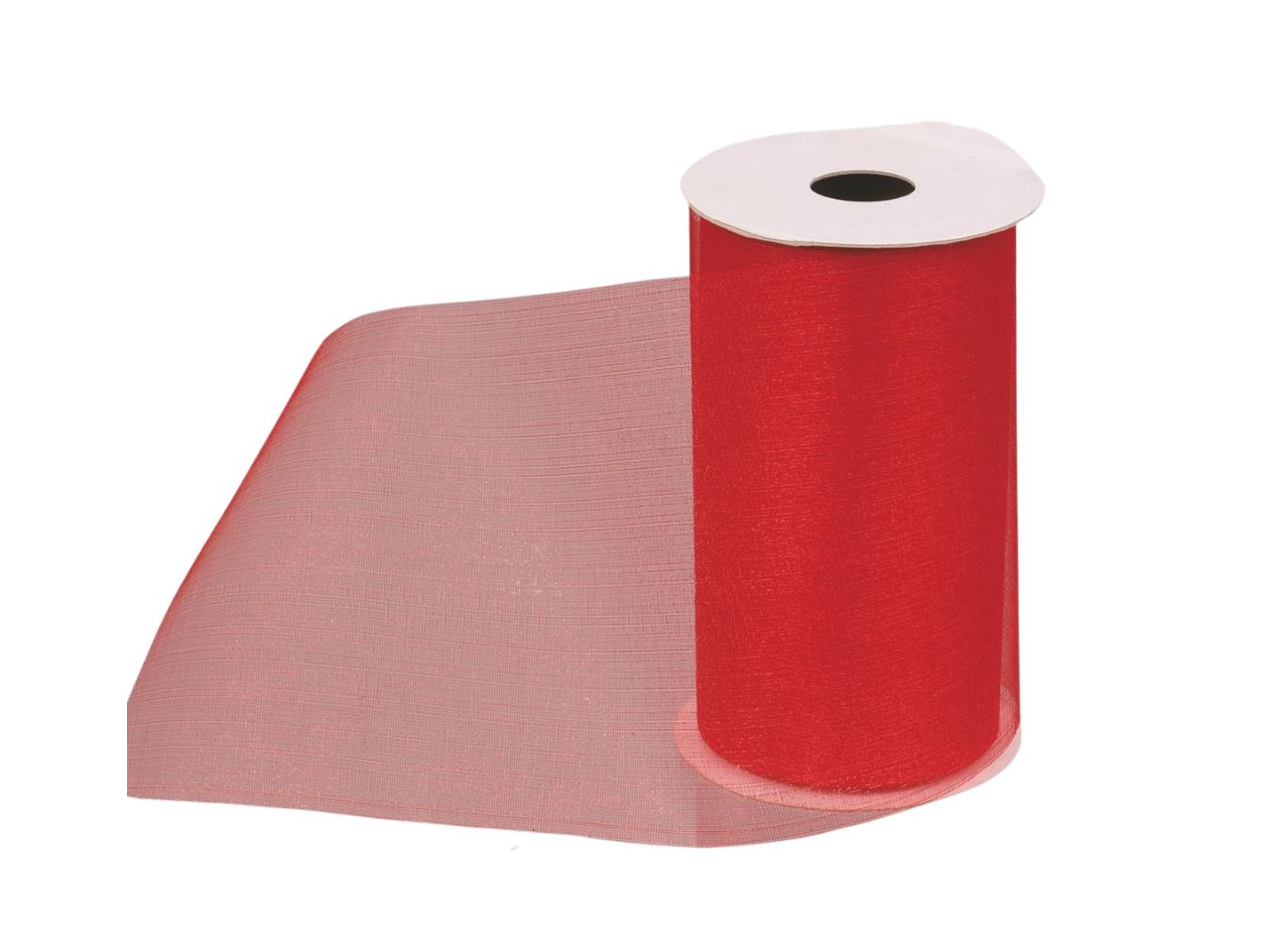 Rotolo nastro in organza 11,5cmx2,70mt rosso