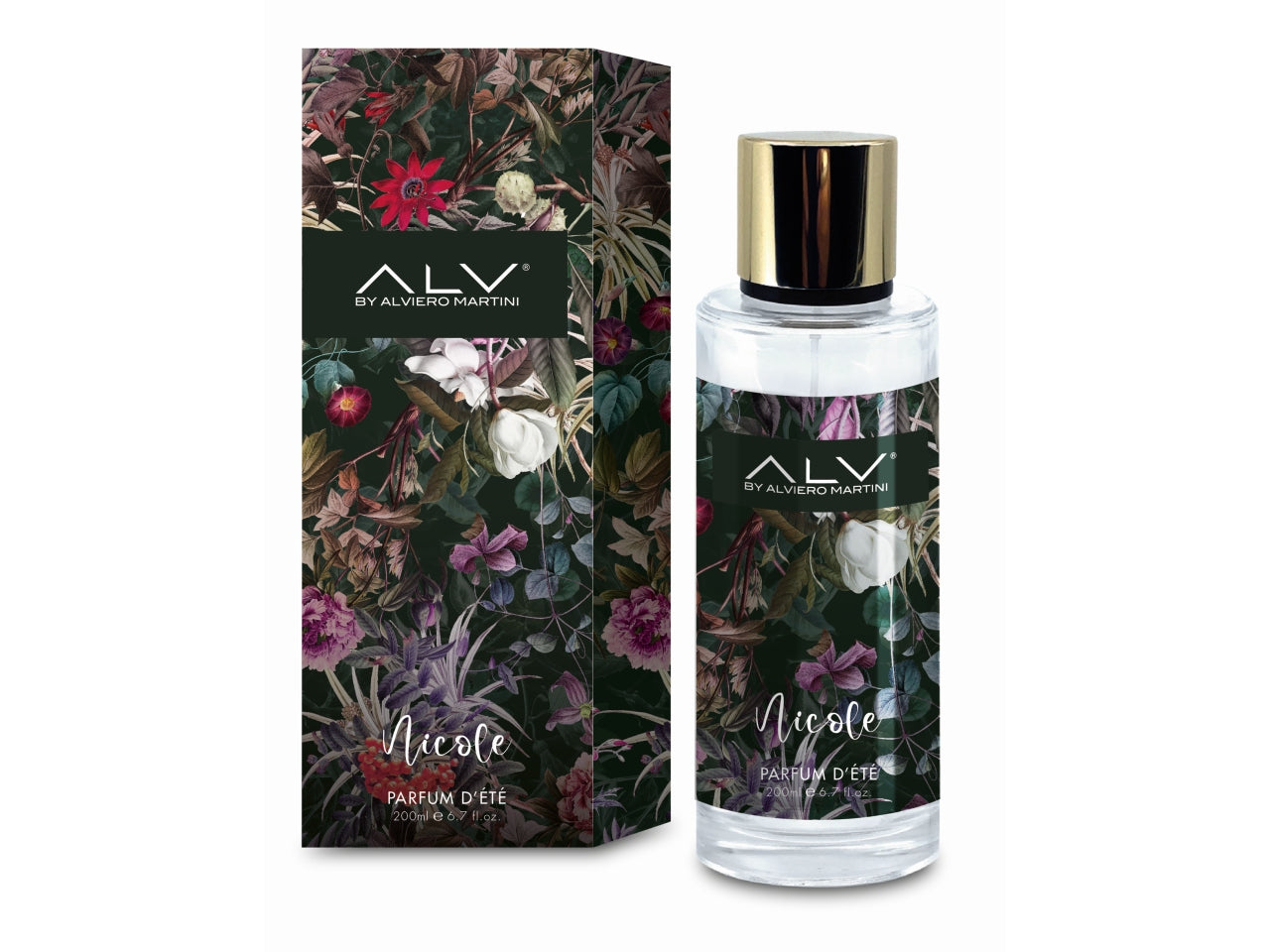 Acqua profumata corpo donna, fruttata floreale, Alviero Martini Nicole, 200 ml, Made in Italy - Ideale per la primavera/estate