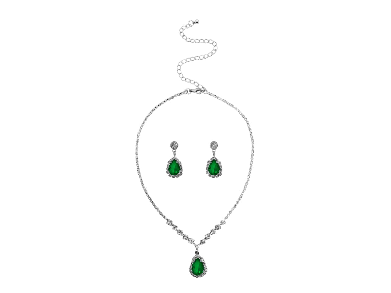 Set collana orecchini con goccia