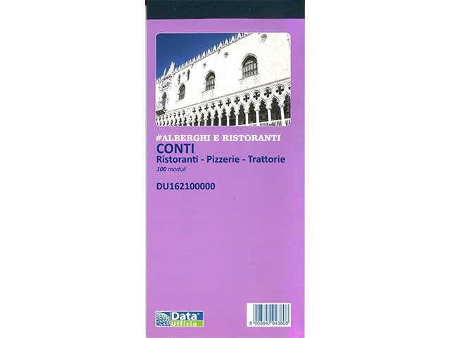 Blocco conti ristoranti-pizzerie100ff du162100000