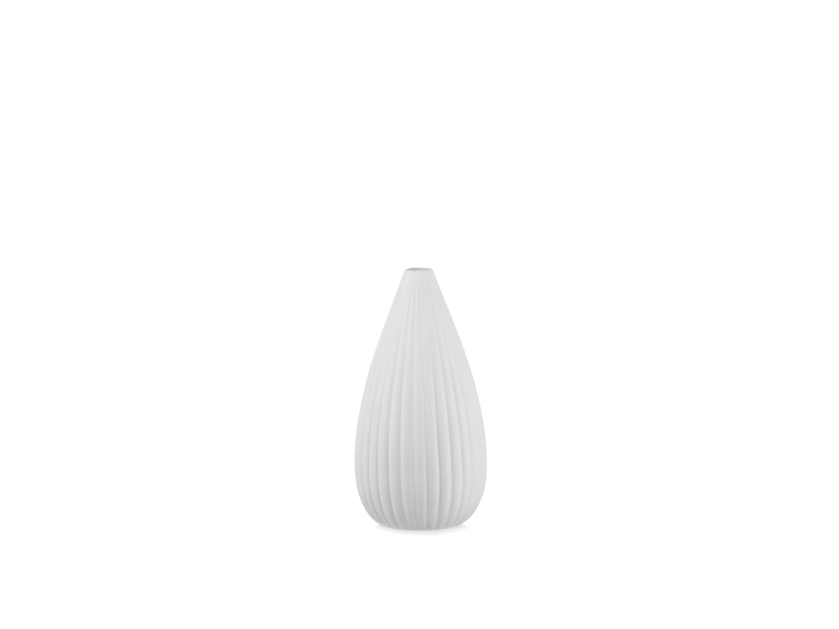 Vaso decorativo stile scandinavo in ceramica bianca 26 cm, mumbai