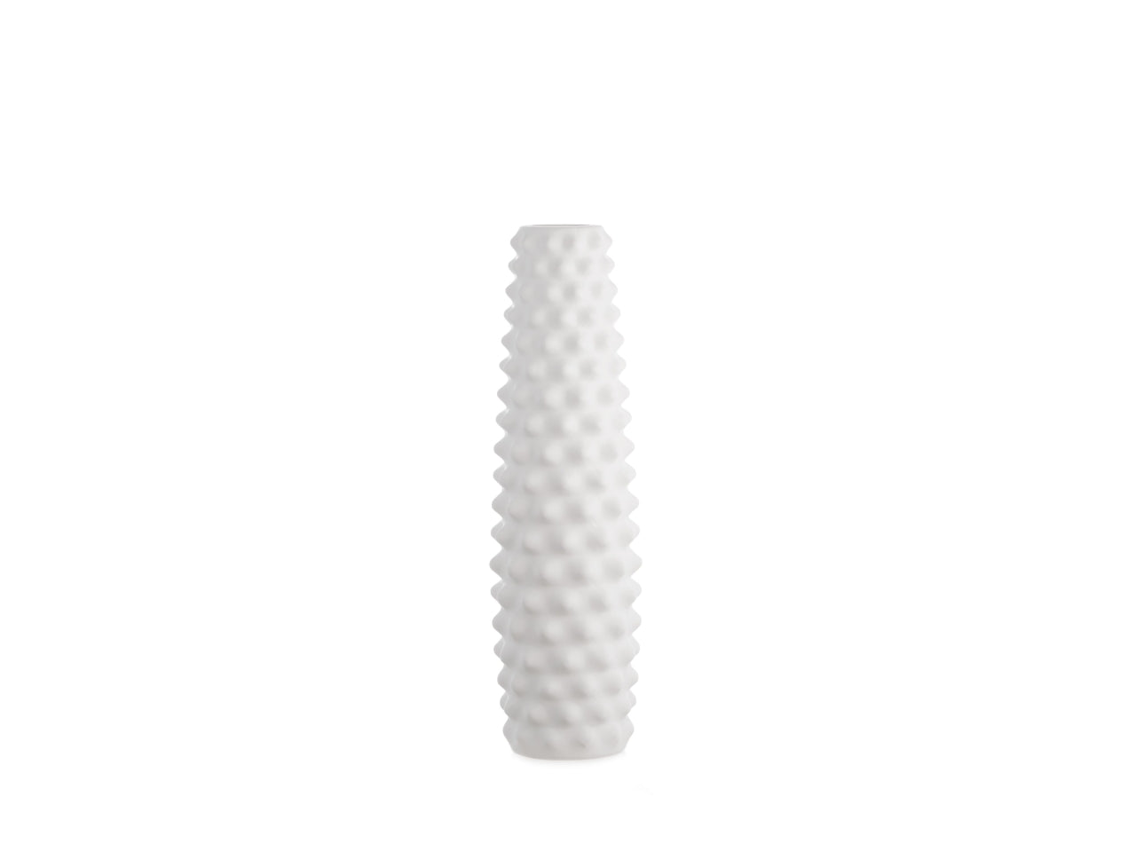 Vaso decorativo scandinavo in ceramica bianca 46cm, dakota