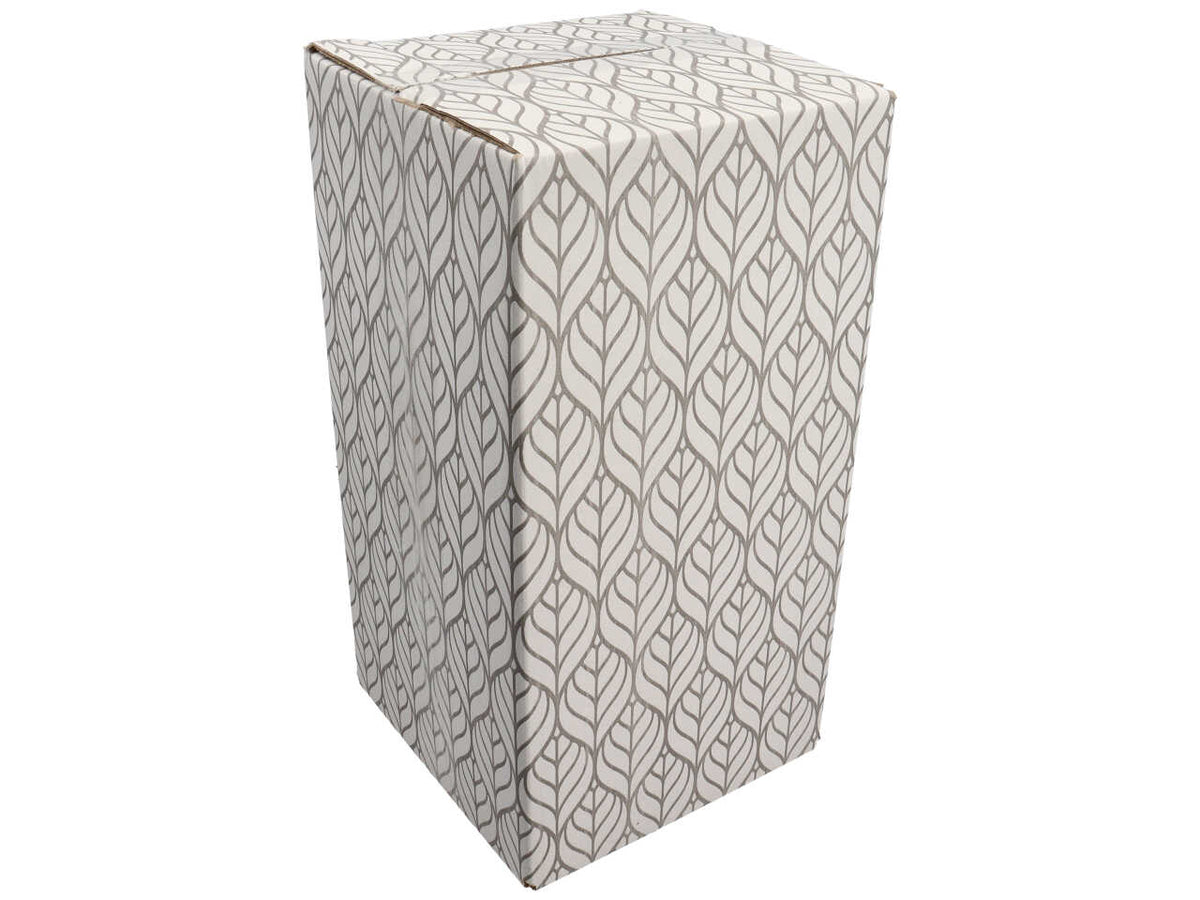 Vaso decorativo moderno in vetro opaco rosa forma cilindrica con decori lucidi, fidelis kobe h.37 cm