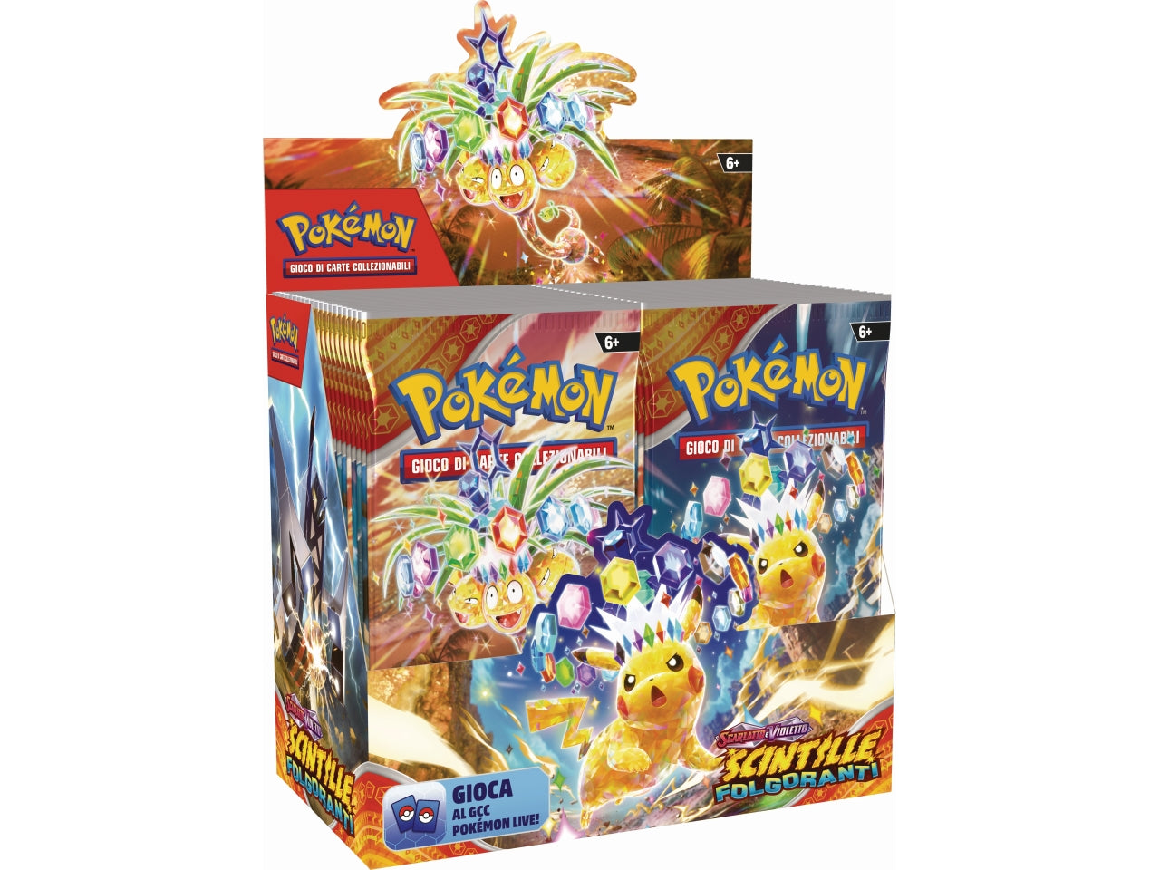 Bustina Singola Pokémon Scarlatto e Violetto 08 - Multicolor, Plastica e Carta, Età 6+ la busta contiene 10 pezzi