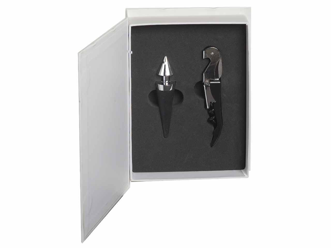 Tappo e cavatappi nero tb1544