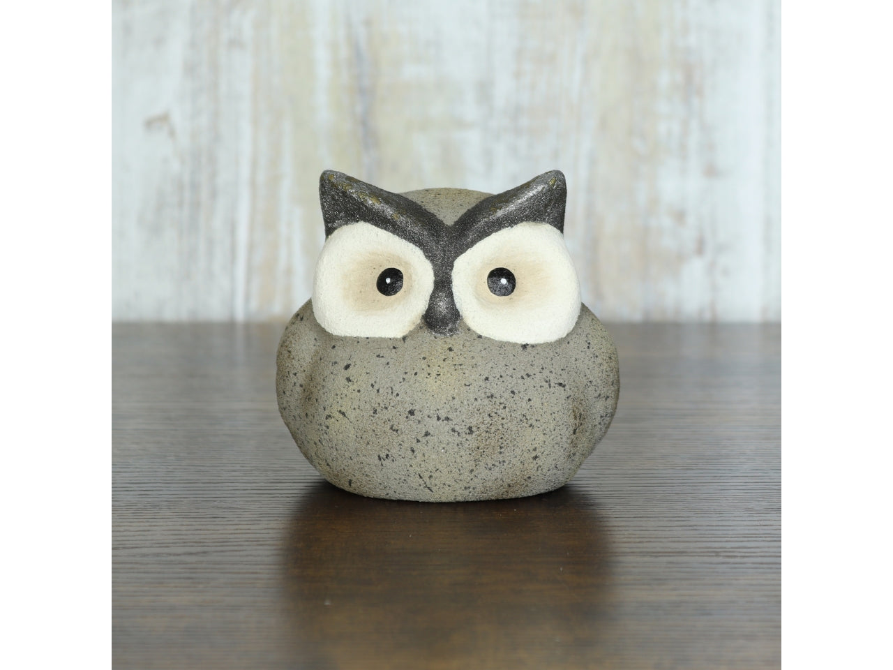 Gufo in ceramica 9x4,5x8,5cm grigio