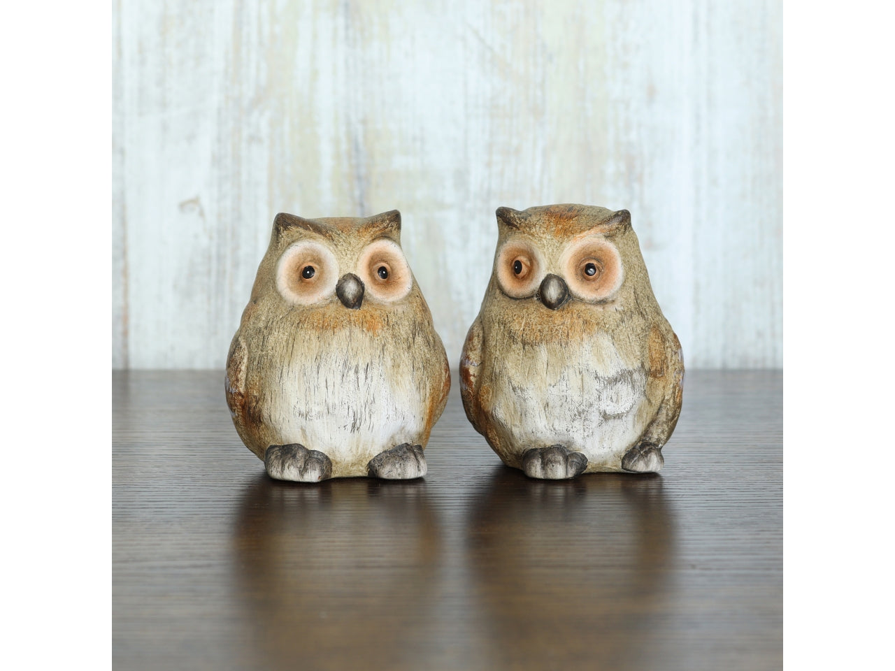 Gufo in ceramica 8x8x9cm marrone 2 assortimenri