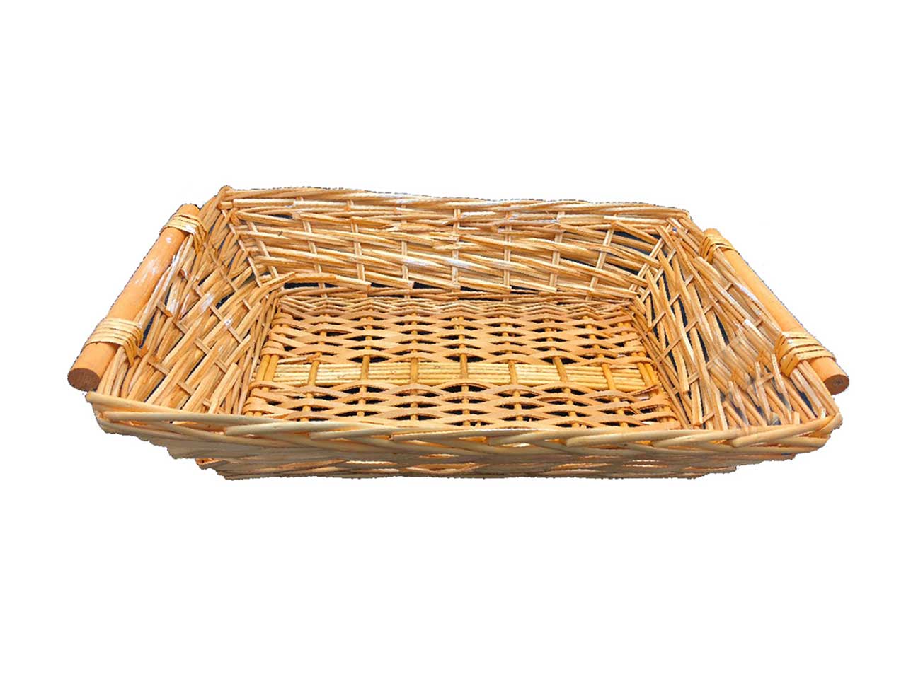 Cesto rettangolare colore miele misura 58x42x12cm