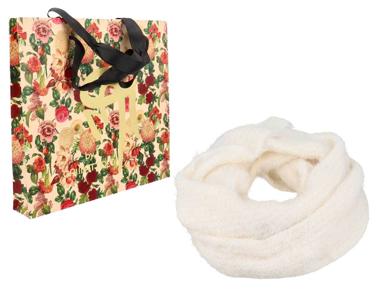 Collo gai mattiolo 100% poliestere colore panna con box misura 40x76cm$