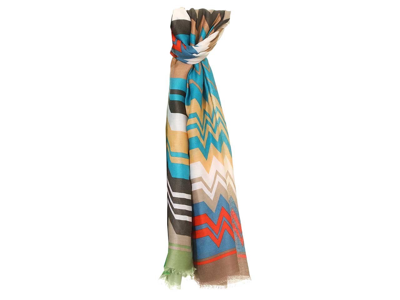 Sciarpa Gai Mattiolo fantasia zig zag multicolor da donna 180x90 cm â Gai Mattiolo