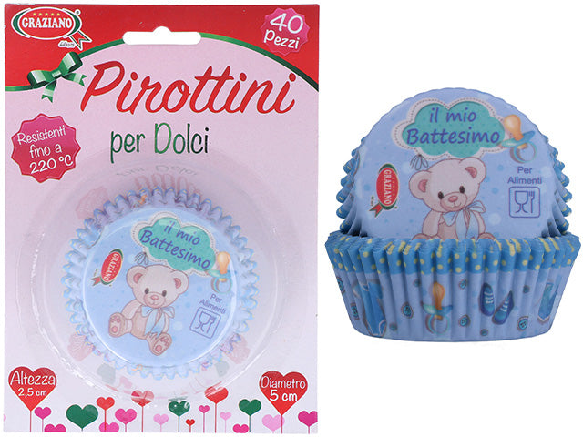 Pirottini battesimo celeste 40 pezzi