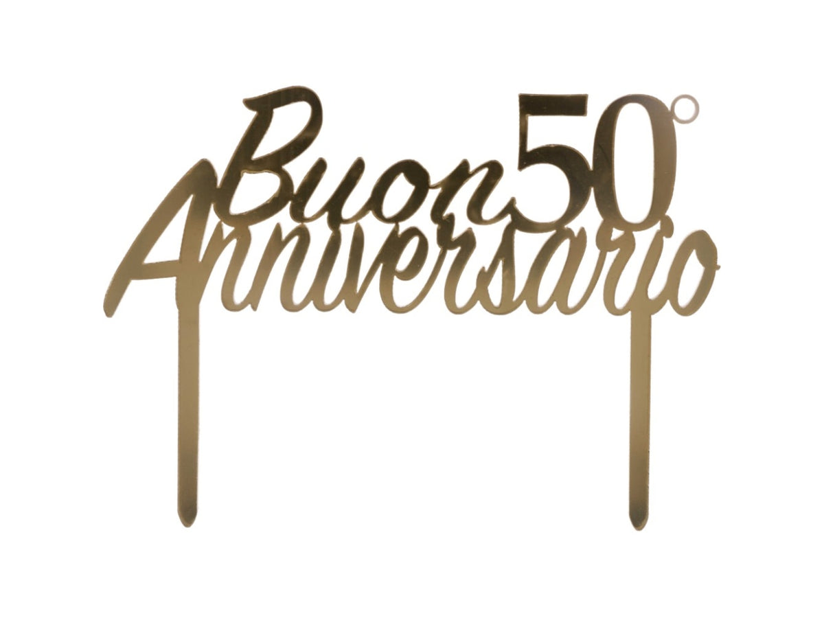 Cake topper 50 anniversario plex