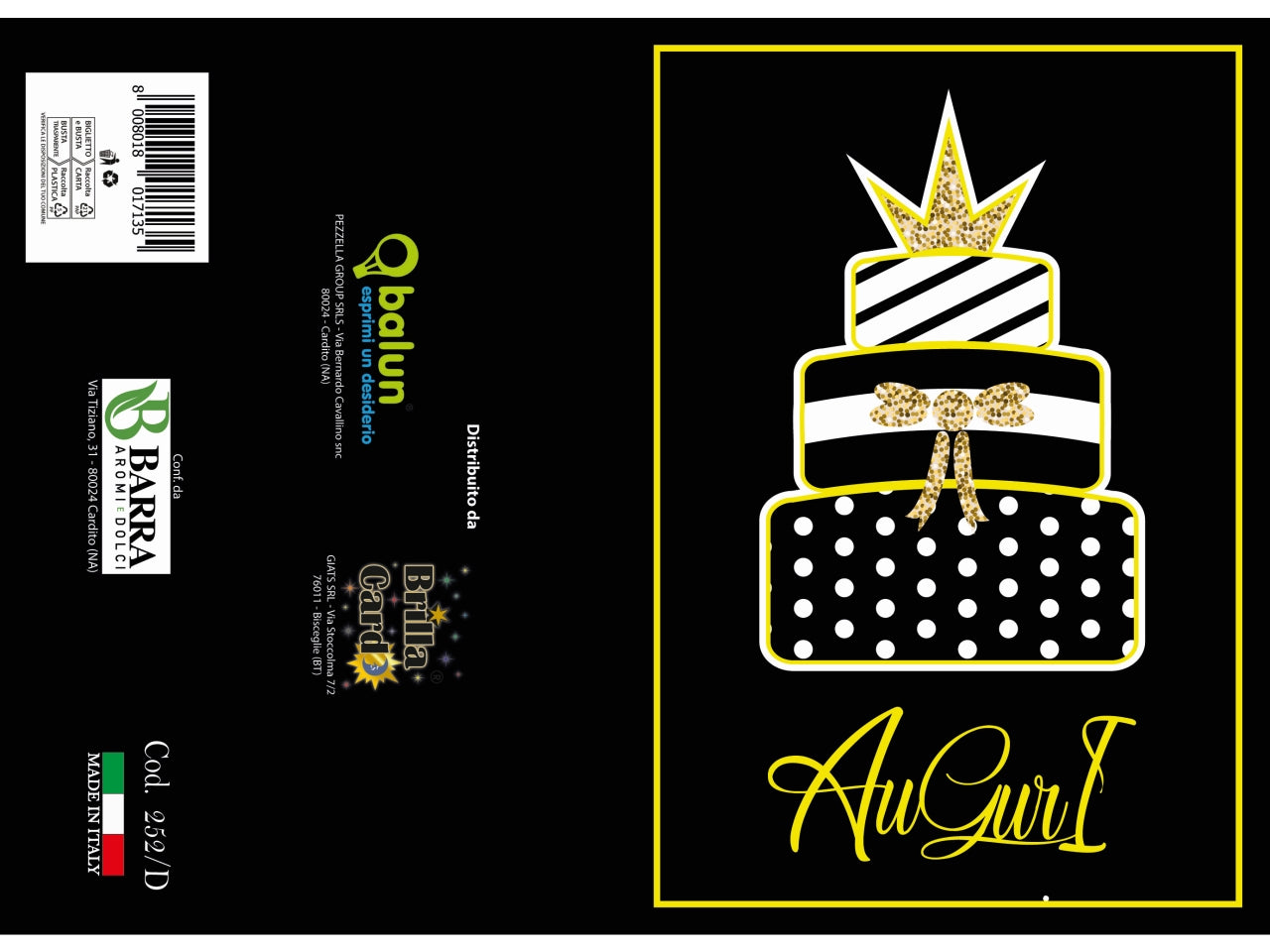 Biglietto auguri laminato 2024 cod. 253 /d
