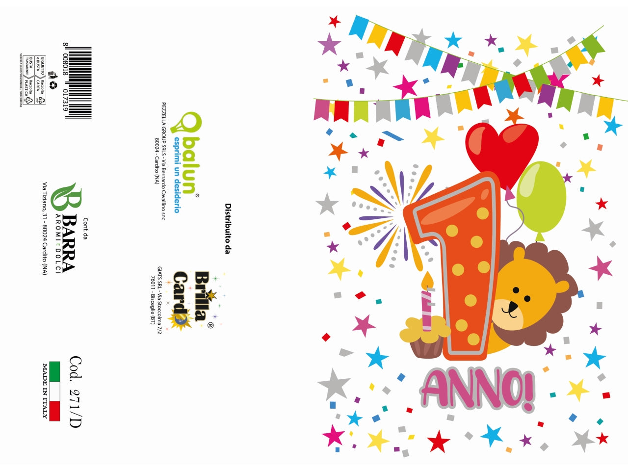 Biglietto auguri laminato 271