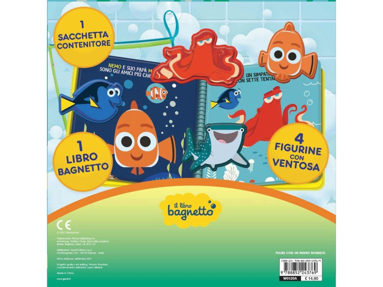 Libro walt disney ora del bagnetto gioca con dory